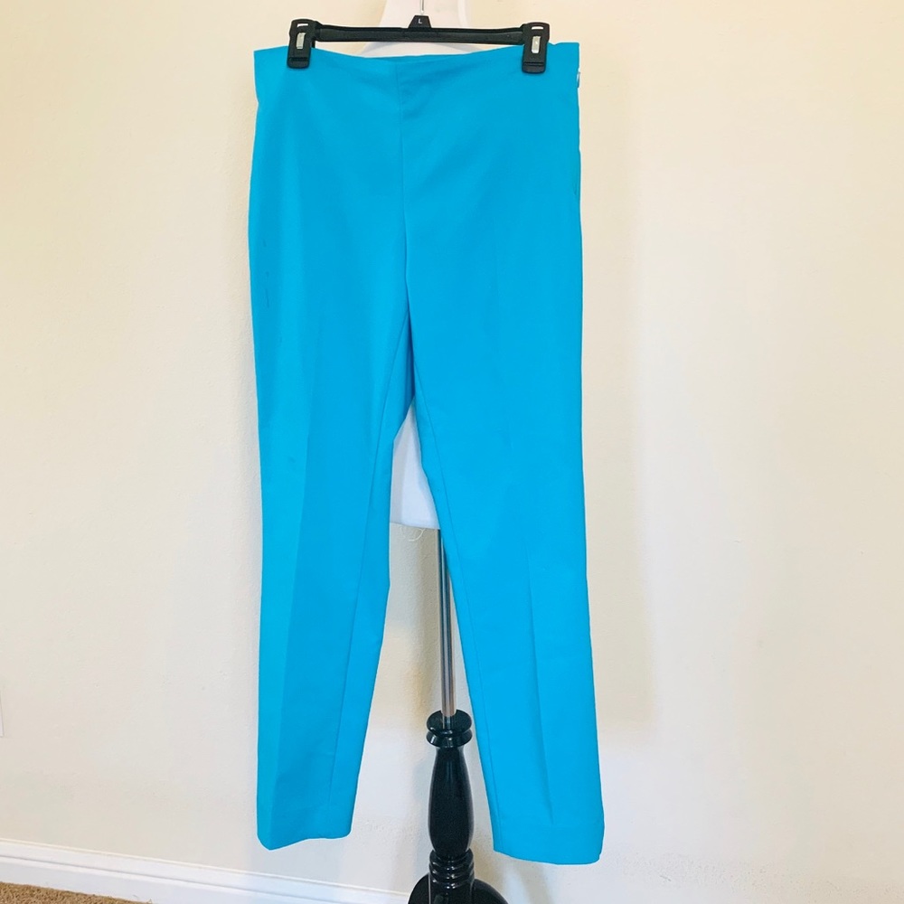 Grace Elements, Turquoise Ankle Pants, Flat Front - image 1